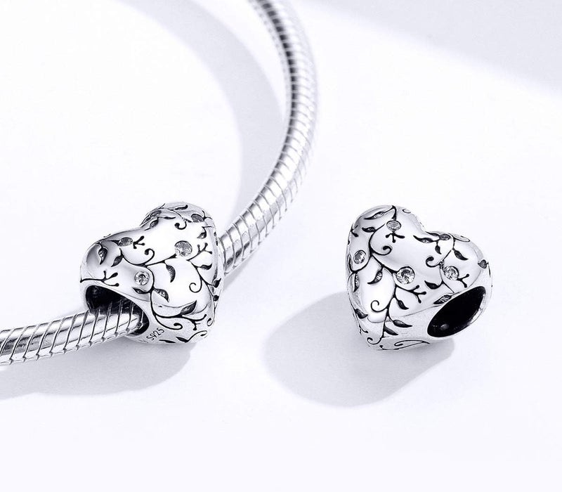 BABAMIA Store Rose Charm Heart Charms for Bracelets 925 Sterling Silver Bead Charm Fits Bracelets and Necklaces Paved with Cubic Zirconia Animal Skull Charm Dainty Halloween Charms Jewelry for Women Girls - Image 2